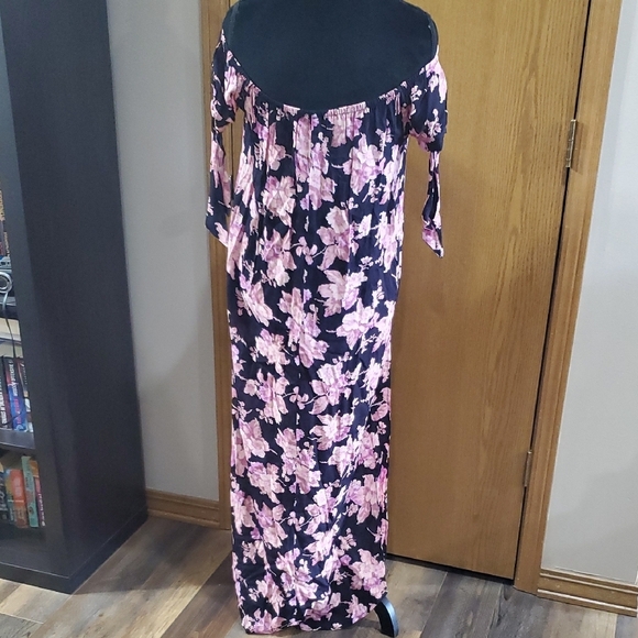 Flynn Skye Pink and Blue Off the Shoulder Maxi Sundress - Picture 6 of 9